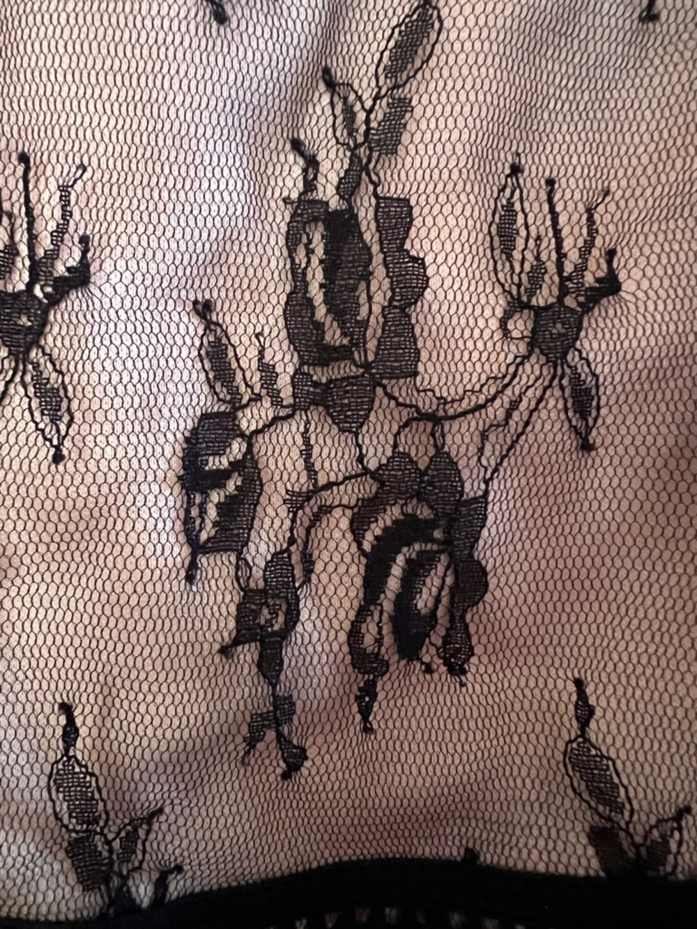 I Believe Lace Skort Pink Black Sheer Layered Y2K Coquette Size L - Picture 3 of 6